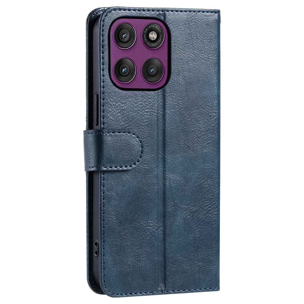 For Motorola Moto G56 5G Case 6 Card Slots PU Leather Anti-Fall Phone Cover with Wrist Strap