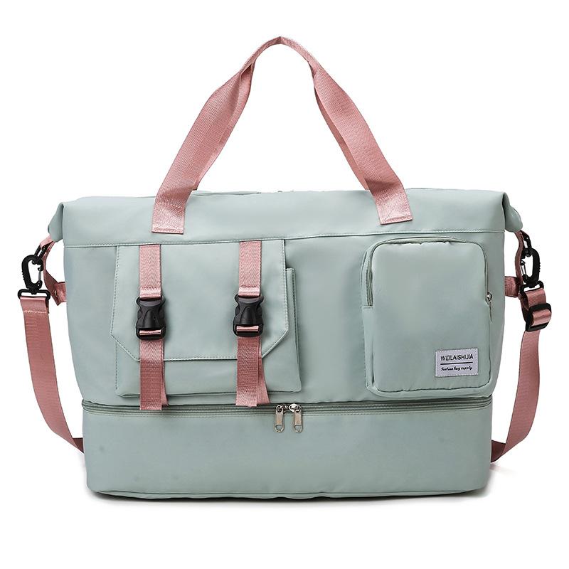 

Women s Dry and Wet Separation Sports Gym Bag with Shoes Silo Large Capacity Travel Bag with Travel Bag Can Be Used for Pulling Rod