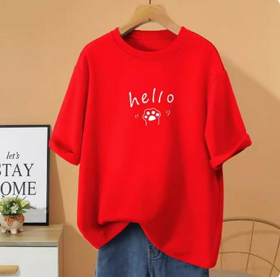 2024 Europejski Oversizowy Damski T-Shirt z Krótkim Rękawem o Średniej Długości: Wszechstronny trend wiosenno-letni z okrągłym dekoltem