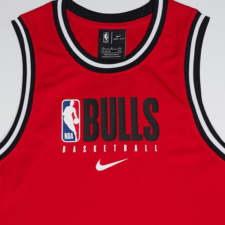 Nike X NBA Collaboration Youth Chicago Bulls Letter Print Quick-Dry Breathable Basketball Jersey Kids jersey Red 3Z2B7BBXS-BUL