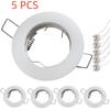 5Pcs Recessed LED Downlight Mounted Frame Round with MR16 Lamp Holder Cut Hole 60mm Ceiling Spot Lights Fitting Fixture
