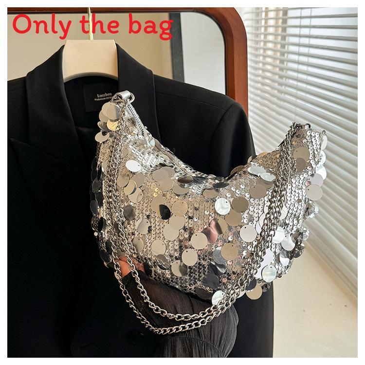 Sparkle Bag Womens Velvet Chain Shoulder Bag For Daily Fashion Accessory