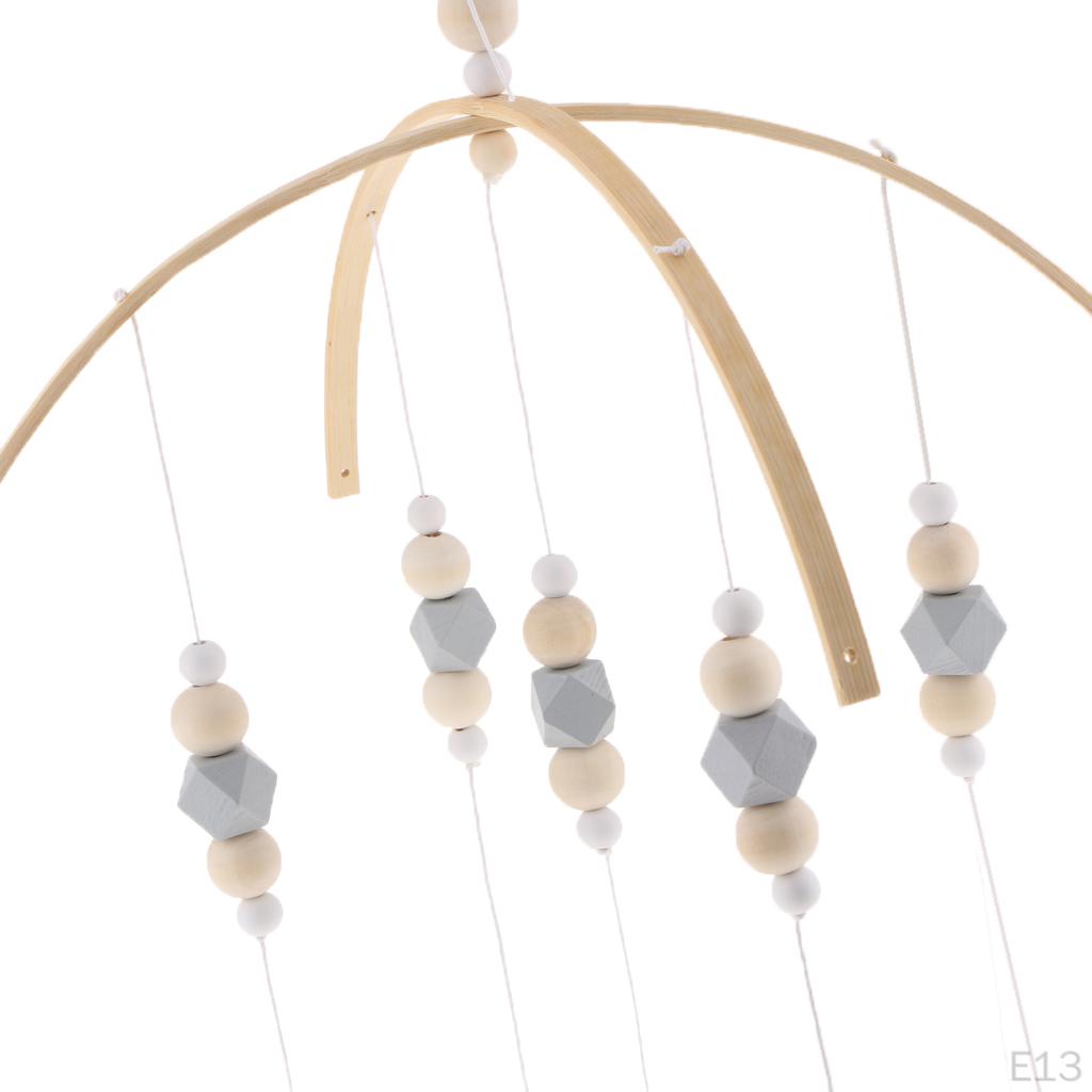 Baby Kids Crib Mobile Bed Bell Toys Wooden Wind Chimes Hanging Room Decor