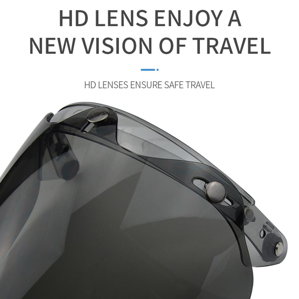 3-Snap Shield for Motorcycle Helmet