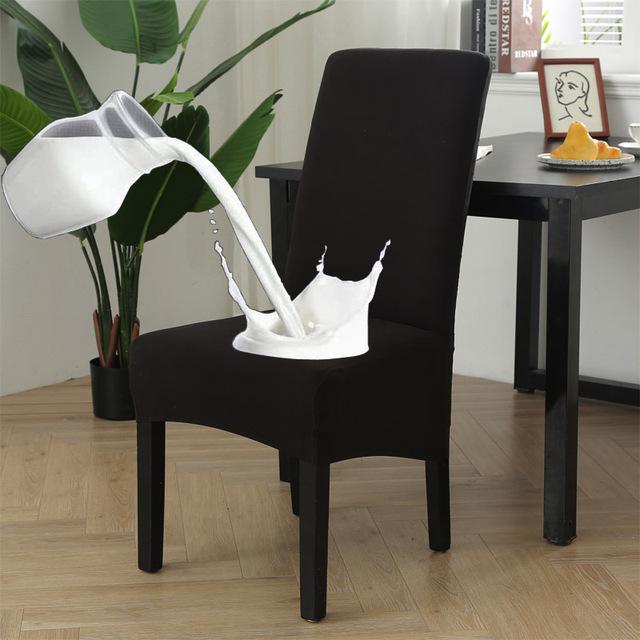 Waterproof High Back Xl /M Size Solid Chair Cover Stretch Dress For Chair Covers For Dining Room Wedding Banquet Home Decor Case