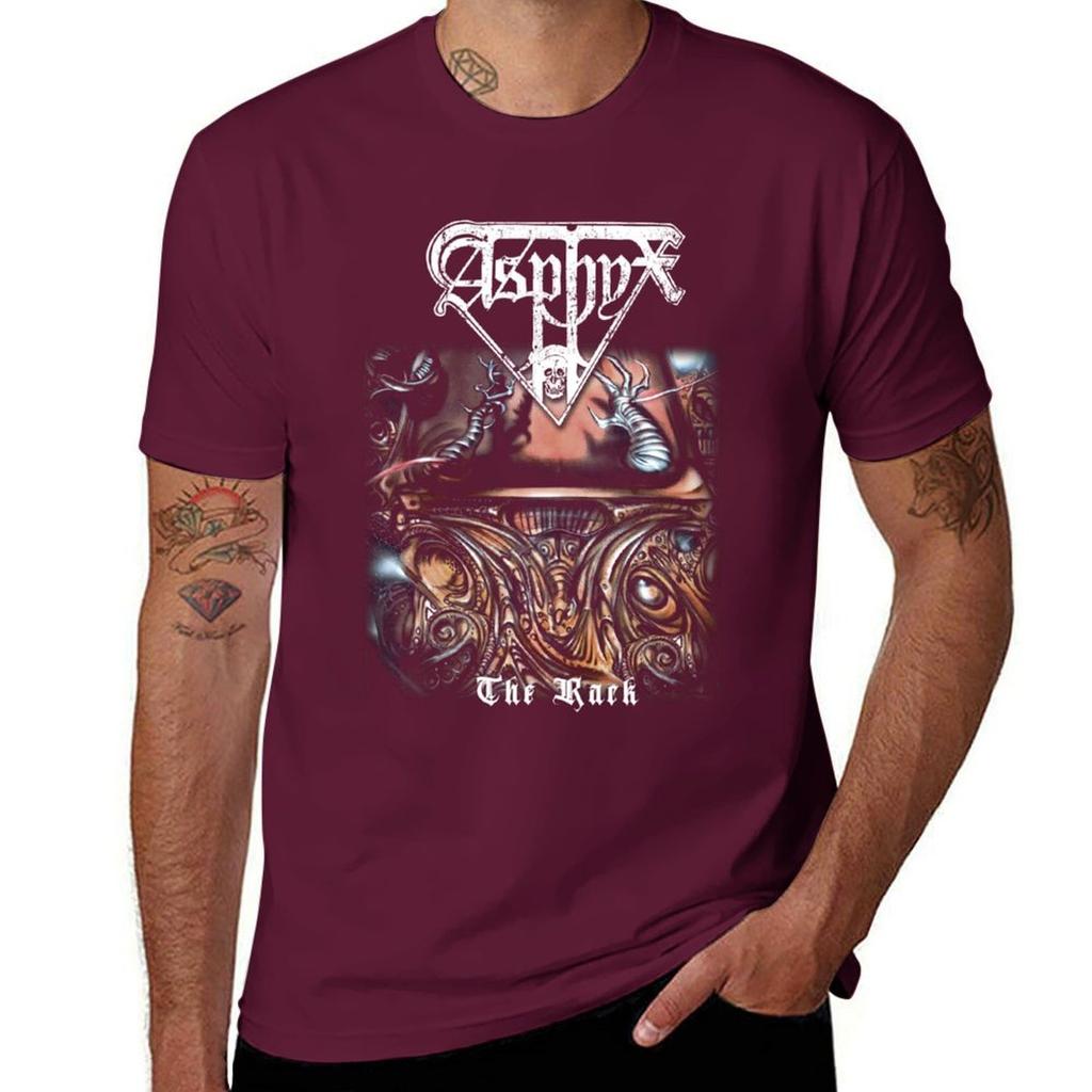 Asphyx - The Rack Classic Old School Death Metal T-Shirt korean fashion blanks customizeds black t-shirts for men