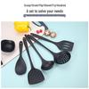 Silicone Non-stick Kitchen Baking Utensils Set: High-Temperature Brush, Scraper, Ladle, Slotted Spoon