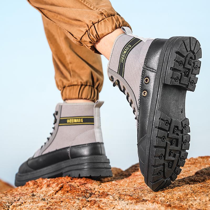 Neues Paar Antikollision Bequem Abriebfest Lässig High Top Stiefel Vielseitig für Tägliche Arbeit und Outdoor Herrenschuhe