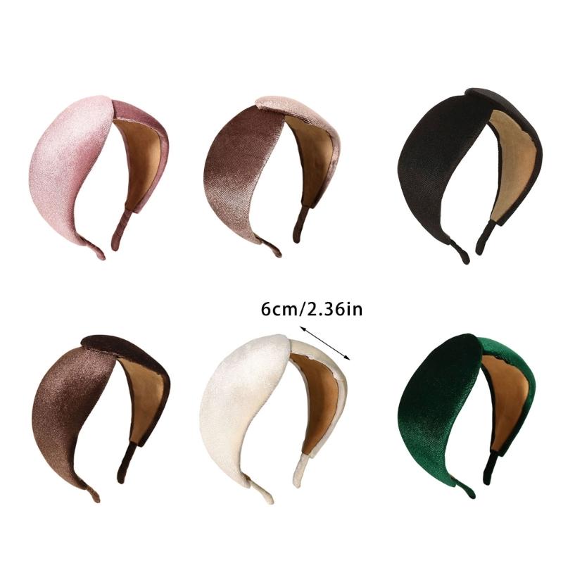 2Pcs Velvety Headbands Solid Color Elegant Style Hairband For Women And Girls Daily Wear Fashionable Accessory