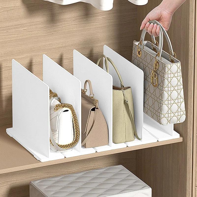 Purse Organizer for Closet,Adjustable Shelf Divider,Organizers for Closet Bookshelf Separator Dividers In Bedroom, Office