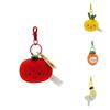 Charming Apple Plush Keychain With Short Plush For Youthful Backpack Accessories