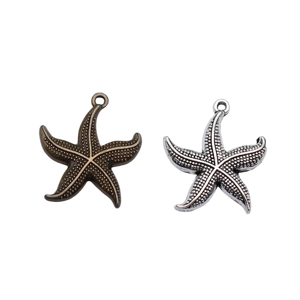 Starfish Charms Multi Color Metal Pendants For Beach Themed DIY Jewelry Accessories