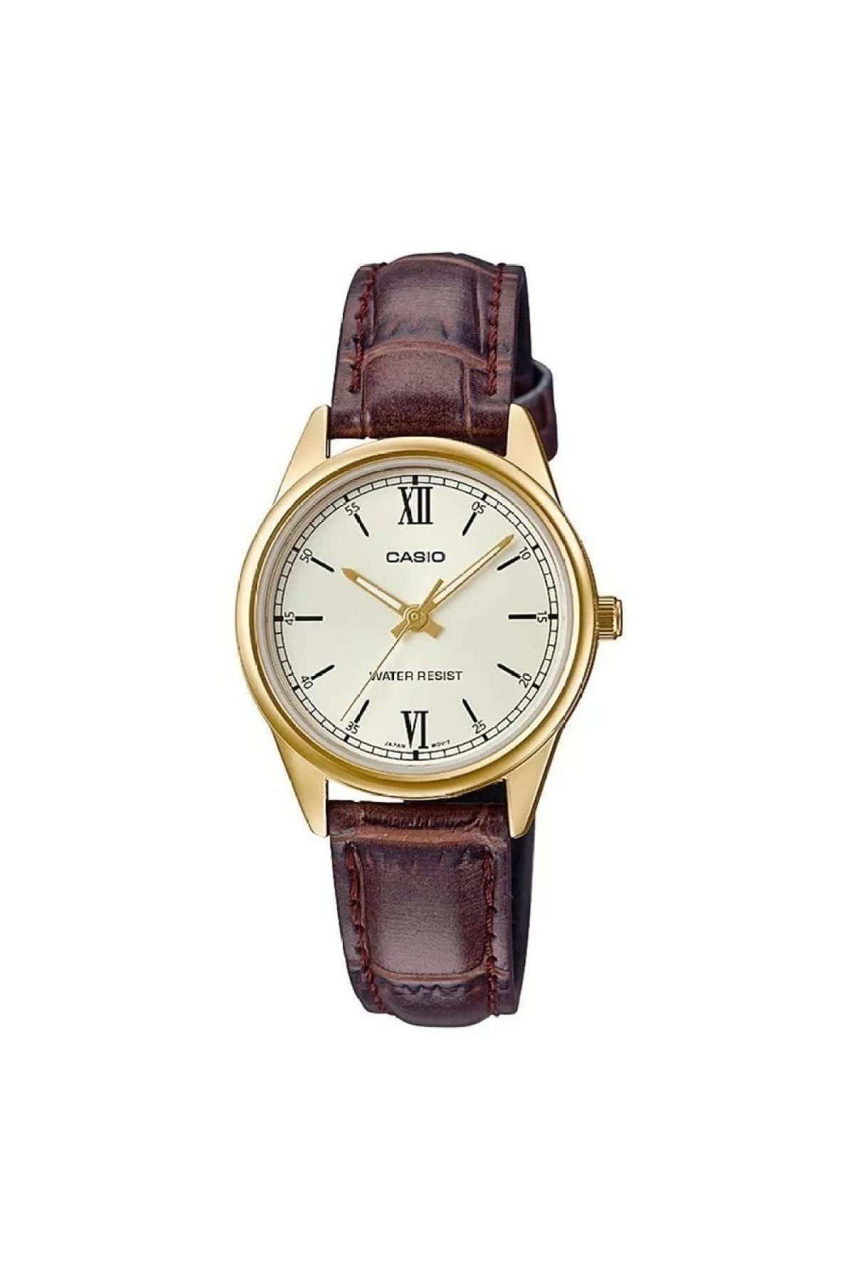 

Casio LTP-V005GL-9B Women s Standard Gold Tone Leather Band Analog Dress Watch
