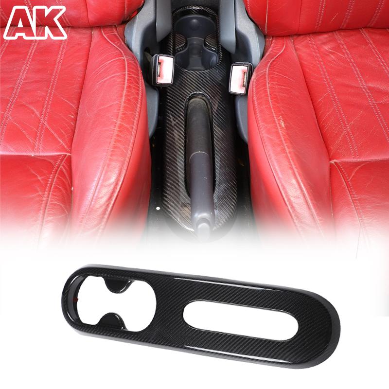 For Fiat 500 Abarth 595 695 2007-2024 Real Carbon Fiber Car Center Console Handbrake Hand Brake Panel Car Interior Accessories