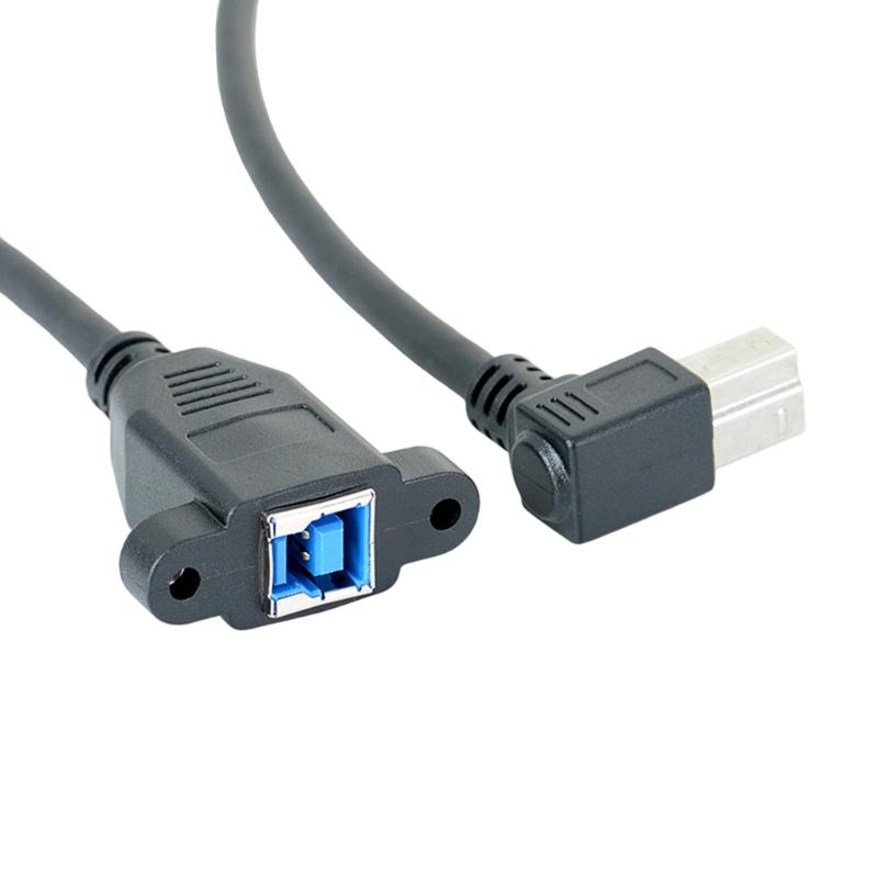 USB3.0 B Male To USB3.0 Female Printer Extension Cable Screw Mount Panel for Industrial Printer Hard Drive Enclosure