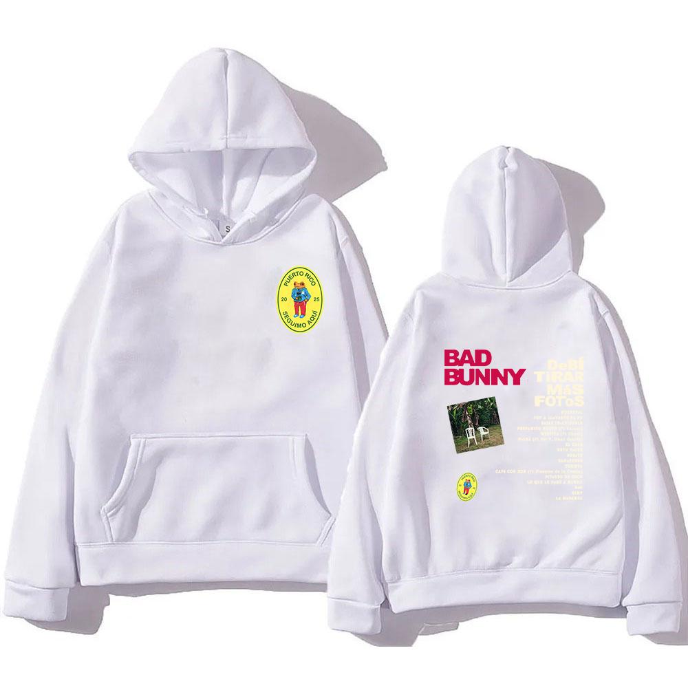 BAD BUNNY 2025 Album Debí Tirar Más Fotos Hoodie Herren/Damen Hoodies Harajuku Ästhetik Winterkleidung Fleece Pullover Sweatshirt