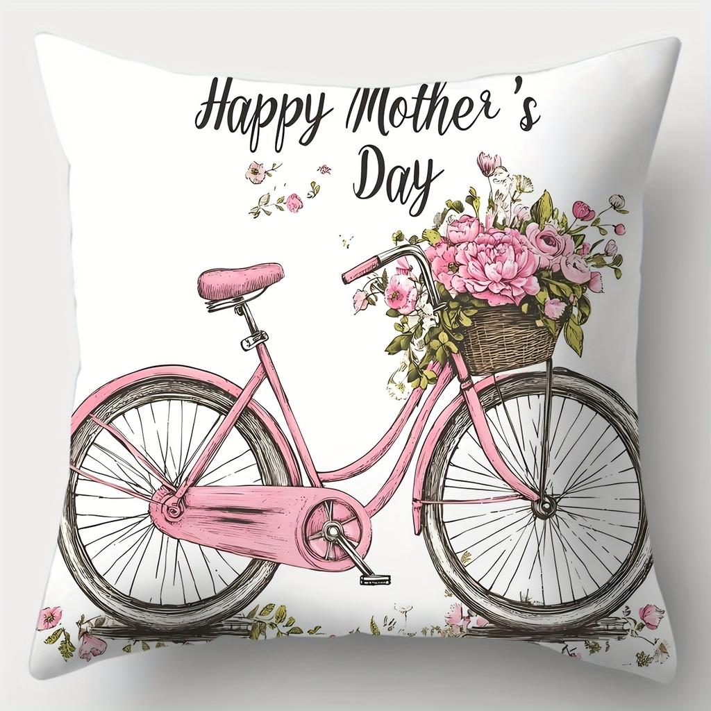 Home Decor Mom Love Decorative Cushion For Mother'S Day Pattern Cushion Cover Suitable For Sofa Bedroom Car Pillow Cover