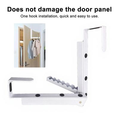 Ganci Sopra Porta Pieghevoli Organizer Appendiabiti in Metallo Pieghevole per Bucanderia Bagno Camera da Letto Salvaspazio Stendibiancheria per Cappotti Asciugamani Borse