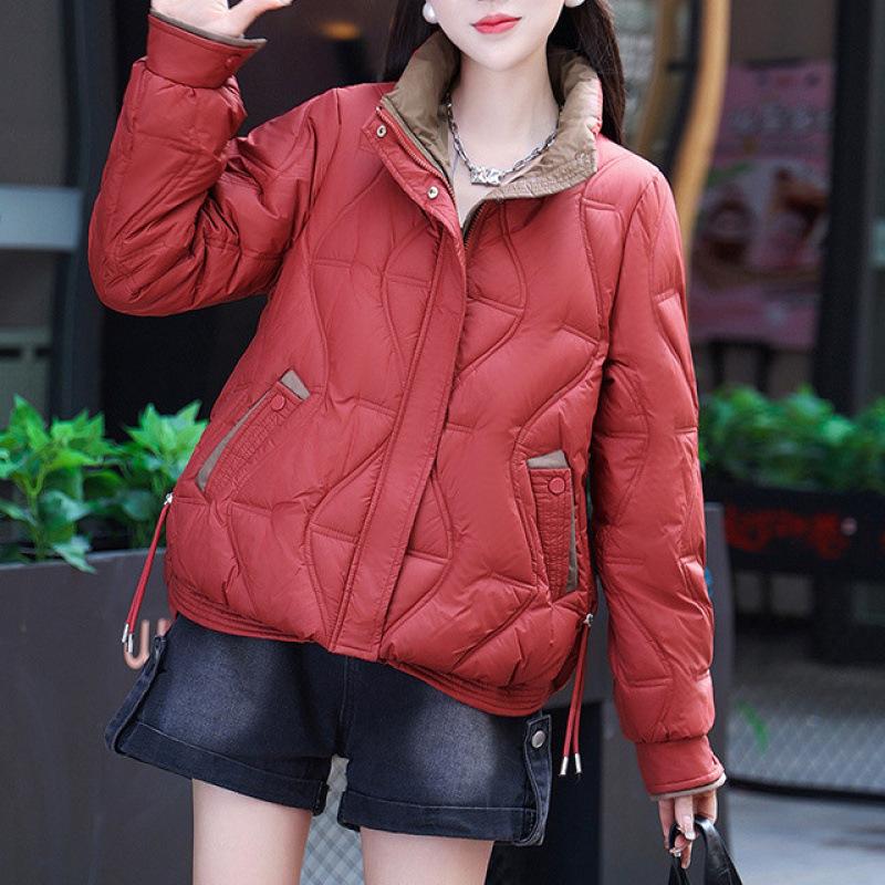 Autumn and Winter New Young Fashion Light and Thin Women's Clothing Korean Version of Warm Padded Jacket