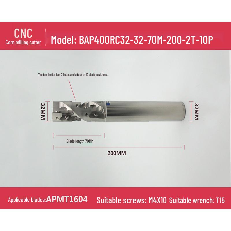 CNC Corn Cob Roughing End Mill with Extended Shank