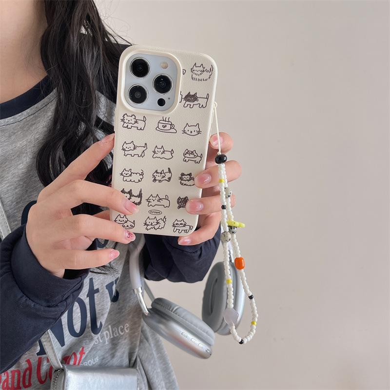 Einfache Nische Niedliche Katze für IPhone15ProMax für Apple 14/13/12 Handyhülle High-End-Sinn für Frauen
