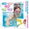 Kids Swimming Goggles with Adjustable Strap Wide Frame Anti-Fog Clear Lenses Comfortable Fit Includes Earplugs for Swimming Training
