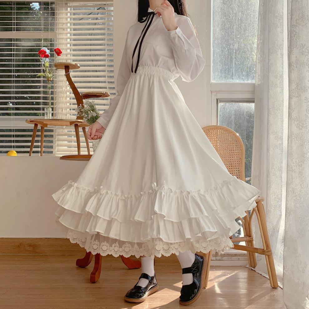 Brown Ruffled High Waisted Long Victorian Skirt Steampunk Skirts Womens Party Wear Gothic Vintage Clothes Medieval Costume Sexy