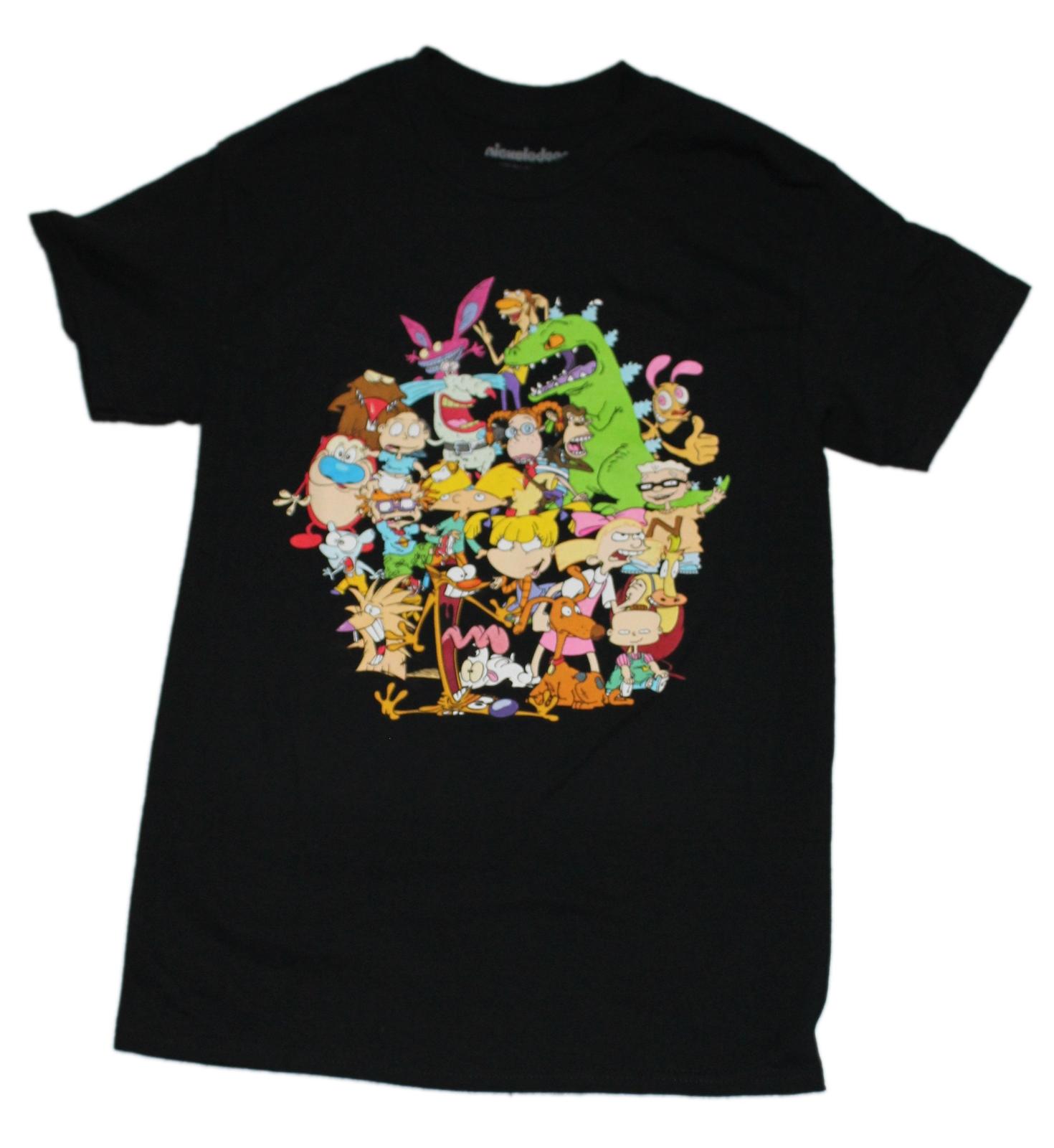 Nickelodon New Adult T-shirt Giant Masive Character Pile Up XXXL