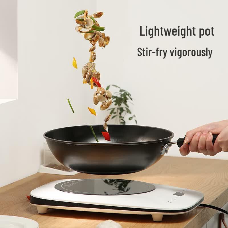 COOKER KING Iron Wok with Lid