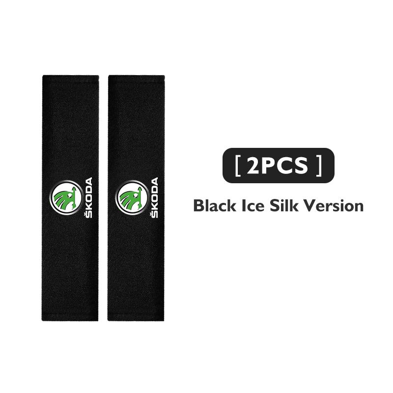 PTHT3 Car Interior Belt Cover Safety Belt Shoulder Protector Mats Auto Accessories For Skoda Kamiq MK3 Roomster Rapid Kodiaq Karoq