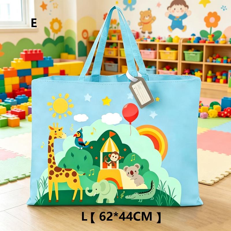 Large Capacity Waterproof Oxford Cloth Cartoon Kids Quilt Storage Bag For Clothes Quilts