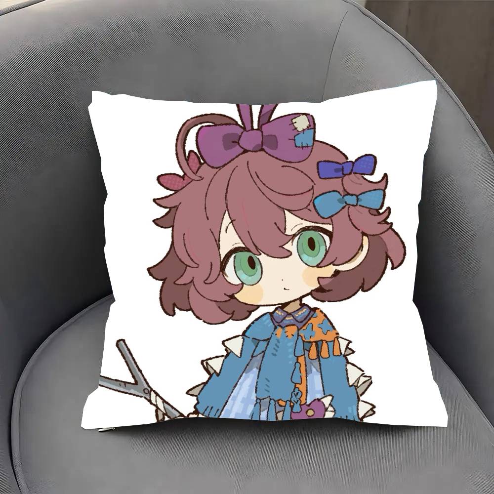 Flutterpage Reverse  Anime Pillow Case Fashion Square Pillowcase Bedroom Sofa Room Ins Decoration Leisure