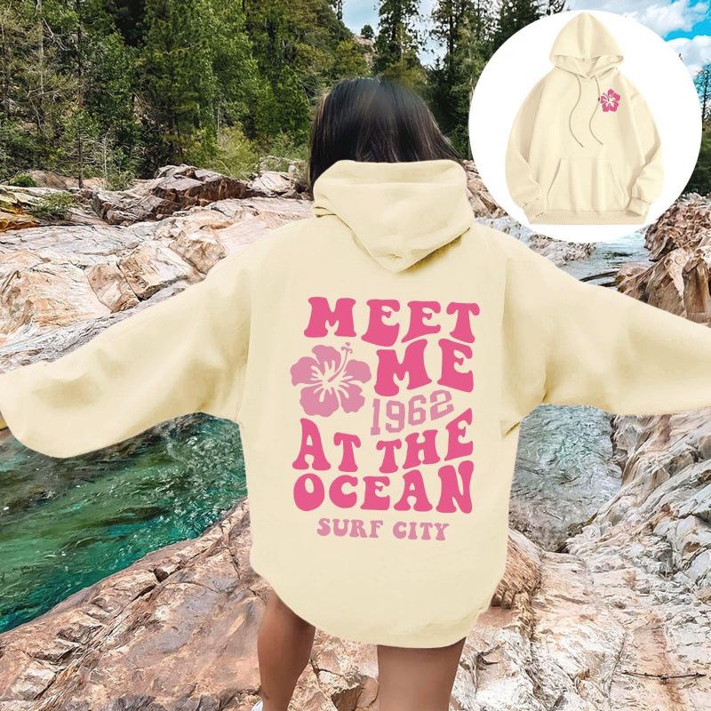 Women's Letter Print Drop Shoulder Hoodie Sweatshirt XS-5XL