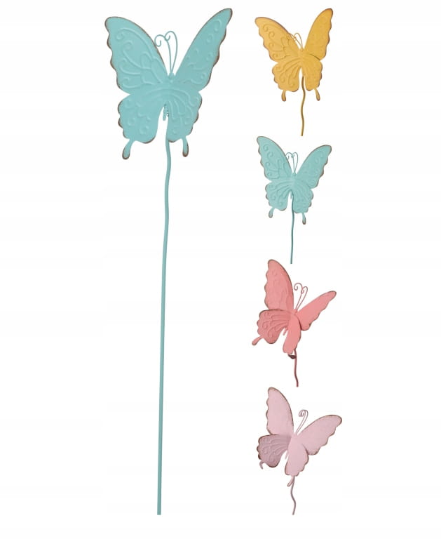 Decorative garden butterfly ornament on a stick 61 cm