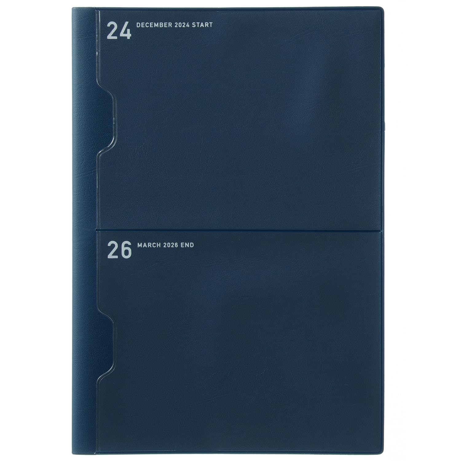 Лаконичный карманный планировщик на декабрь 2025 года формата A5, темно-синий, LAMD87-160NV (Начало в 2024 году)
