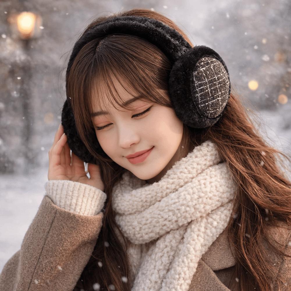 Solid Color Winter Warm Earmuffs Windproof Winter Thicken Earflap Foldable Ear Cover Outdoor