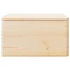 Vidaxl Wooden Box with Lid and Handles, Solid Pine Wood