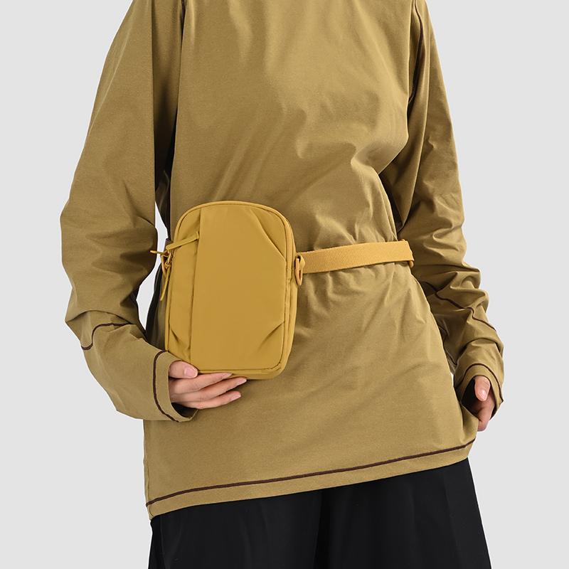 Lightweight Multifunctional Mobile Phone Bag Solid Color Shoulder Bag Crossbody Bag Commuter Nylon Bag