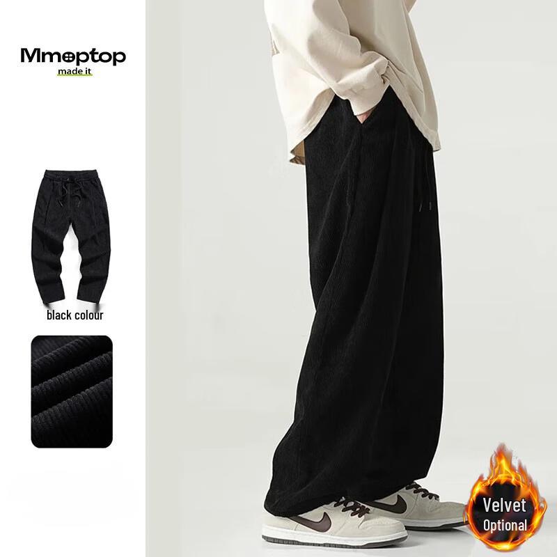

MMOPTOP Men s Corduroy Warm Straight & Wide-Leg Pants XL
