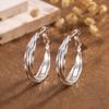 Niche design multi-layer crossed circle earrings light luxury high temperament circle earrings ear jewelry