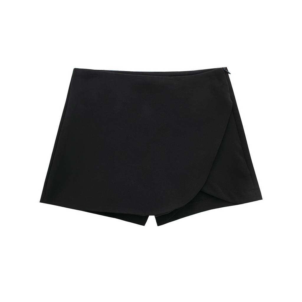 Vintage High Waist Side Zipper Female Skirt Women Fashion Pareo Style Shorts Skirts