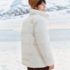 Skechers Teflon Three-Proof Duck Down Warm Windproof Waterproof Oil-Resistant Short Down Jacket Unisex outerwear White L324U108-0074