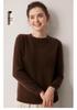 Women's 100% Cashmere Round Neck Sweater - Autumn/Winter Loose Knit Pullover