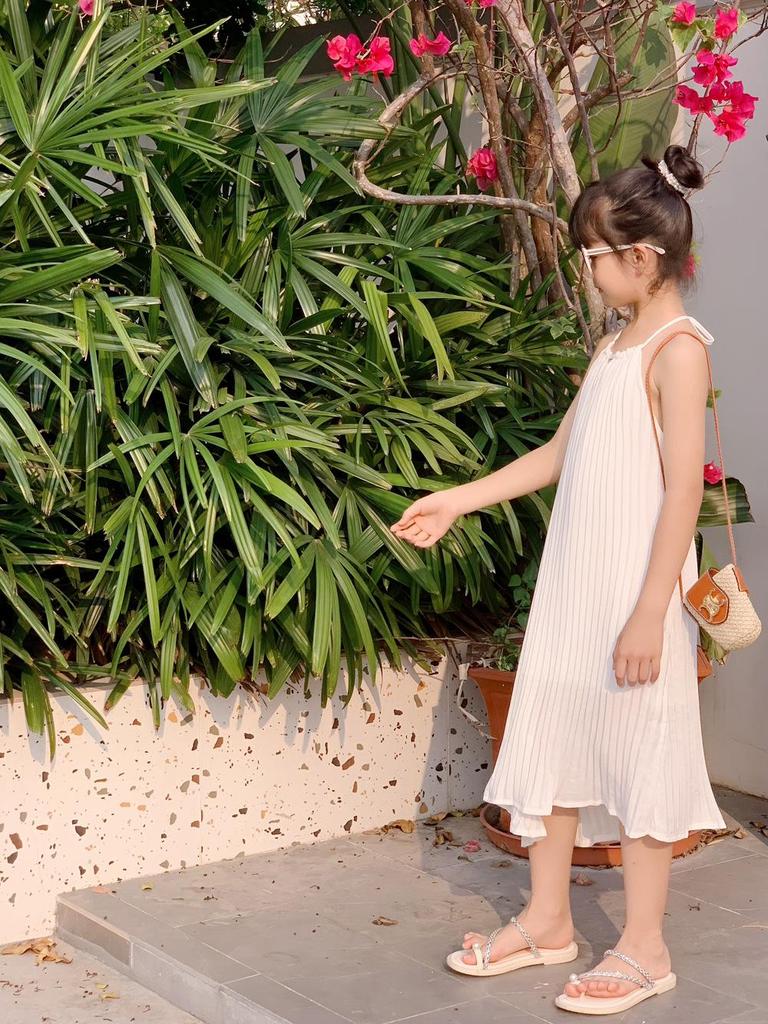 2024 Zomer Moeder-Dochter Seaside Geplooide Irregulair Rugloos Jurk