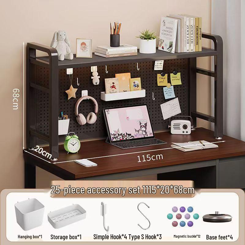 Iron Art Pegboard Bookshelf & Desk Organizer for Home or Dorm