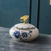 American Retro Ceramic Jewelry Box - European-style Home Storage Organizer and Handicraft Ornament