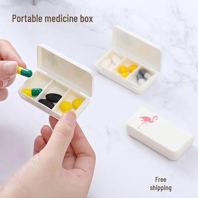 Compact Portable Pill Organizer with Divided Storage
