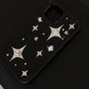 3D Strassstern Handyhülle Für iPhone 17 16 15 14 13 12 11 Pro Max 14promax Schwarze Weiche Rückseite