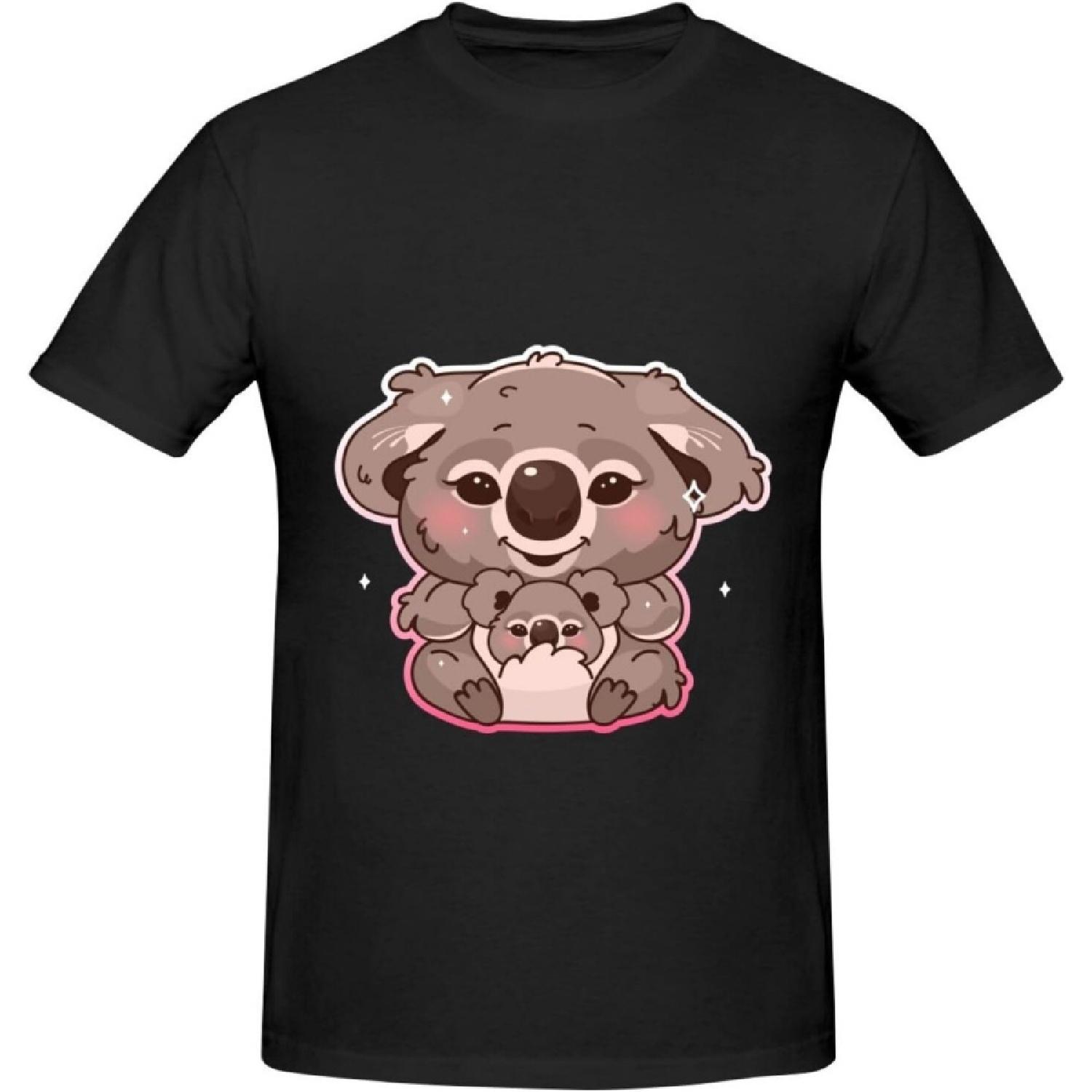 

Cute Koala T-Shirt Cotton Short Sleeve for Men Women T-Shirt(3) XXXXXL різнокольоровий