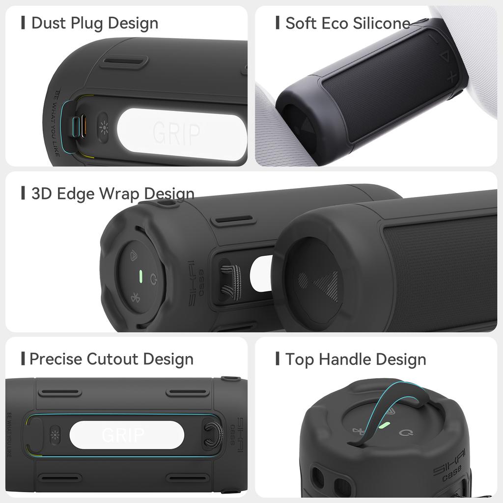 SIKAI Silicone Case for JBL Grip Case Cover for JBL Grip Bluetooth Speaker Protective Cover Sleeve Skin Shockproof Anti Scratch